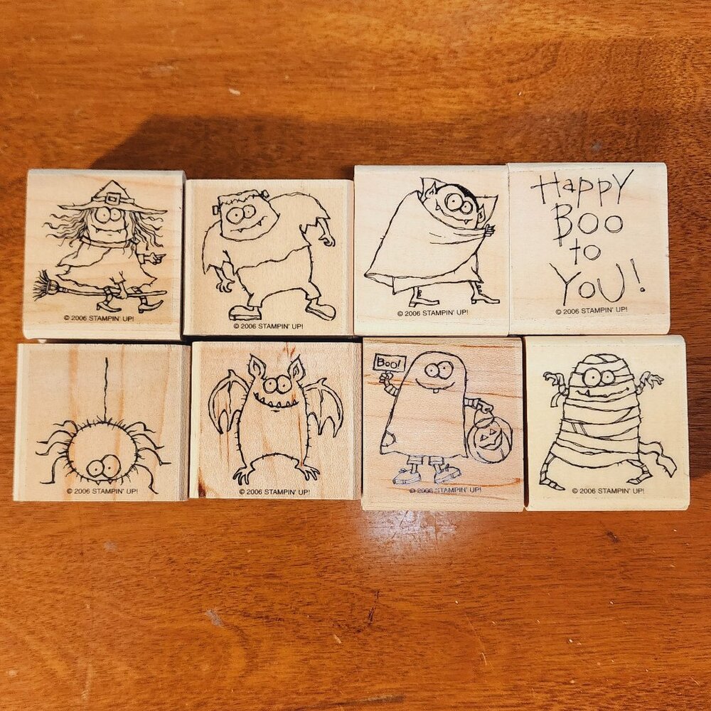 Stampin' UP! Booglie Eyes used stamps Halloween cards for children!